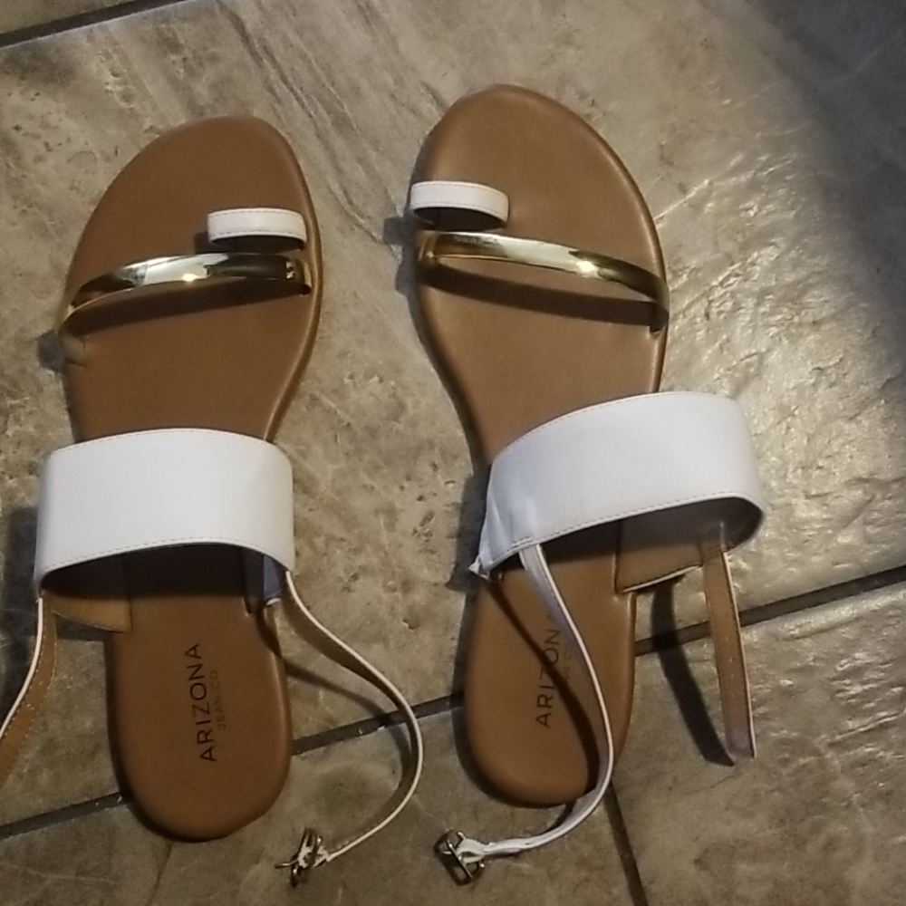 White & Gold sandals